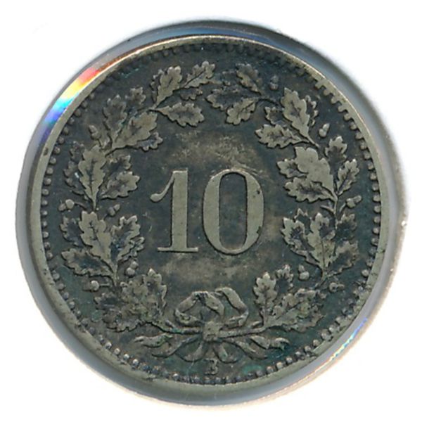 Швейцария, 10 раппенов (1873 г.)