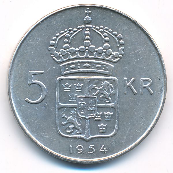 Швеция, 5 крон (1954 г.)