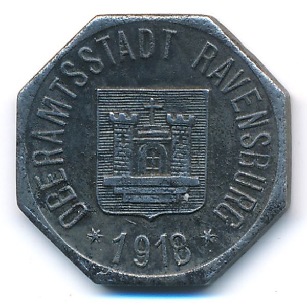 Равенсбург., 50 пфеннигов (1918 г.)