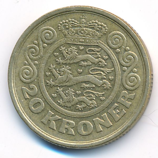 Дания, 20 крон (1990 г.)