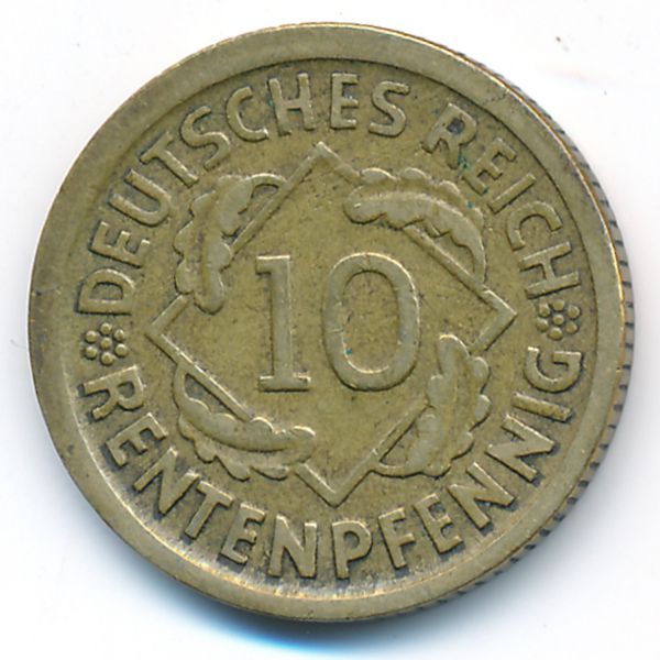 Веймарская республика, 10 рентенпфеннигов (1924 г.)