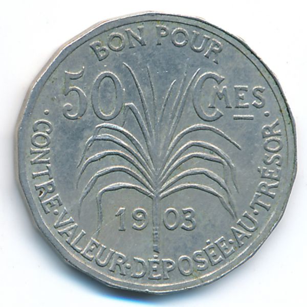 Гваделупа, 50 сентим (1903 г.)