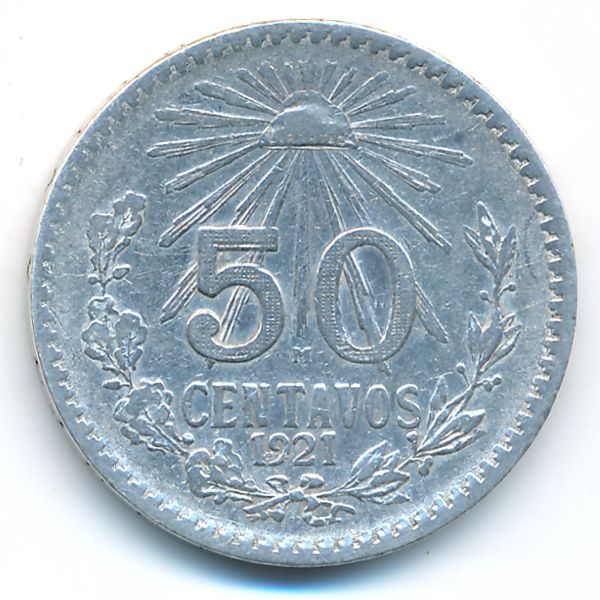 Мексика, 50 сентаво (1921 г.)