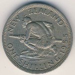 New Zealand, 1 shilling, 1953–1955