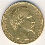 France, 20 francs, 1853–1860