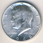 USA, 1/2 dollar, 1965–1970