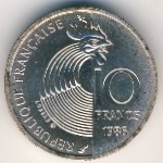 France, 10 francs, 1986