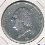 Франция, 5 франков (1816–1824 г.)