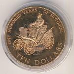 New Zealand, 10 dollars, 1998