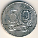 Poland, 50 zlotych, 1990