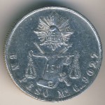 Mexico, 1 peso, 1869–1873