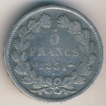 France, 5 francs, 1831