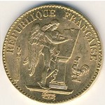 Франция, 20 франков (1871–1898 г.)