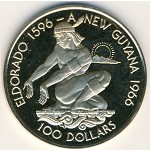 Гайана, 100 долларов (1976 г.)