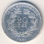 Nicaragua, 20 centavos, 1880