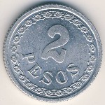 Paraguay, 2 pesos, 1938
