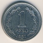 Argentina, 1 peso, 1957–1962