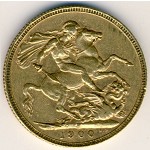 Australia, 1 sovereign, 1893–1901