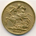 Australia, 1 sovereign, 1871–1887