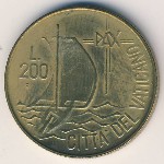 Ватикан, 200 лир (1984 г.)