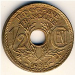 Французский Индокитай, 1/2 цента (1935–1940 г.)