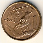 Cayman Islands, 1 cent, 1972–1986