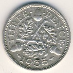 Великобритания, 3 пенса (1927–1936 г.)