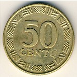 Литва, 50 центов (1997–2008 г.)