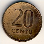 Литва, 20 центов (1991 г.)