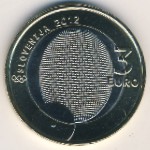Slovenia, 3 euro, 2012