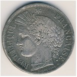 Франция, 5 франков (1849–1851 г.)