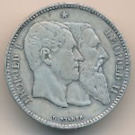 Belgium, 2 francs, 1880