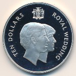 Jamaica, 10 dollars, 1981