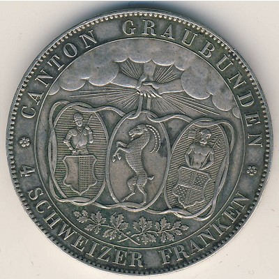 Граубюнден, 4 франка (1842 г.)
