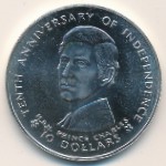 Fiji, 10 dollars, 1980