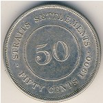 Straits Settlements, 50 cents, 1886–1901