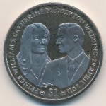 Virgin Islands, 1 dollar, 2011