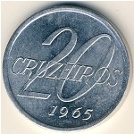 Brazil, 20 cruzeiros, 1965