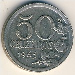 Brazil, 50 cruzeiros, 1965