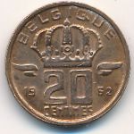 Belgium, 20 centimes, 1953–1963