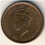 Цейлон, 1/2 цента (1937–1940 г.)