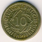 Веймарская республика, 10 рентенпфеннигов (1923–1925 г.)