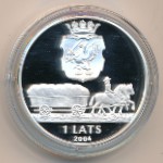 Latvia, 1 lats, 2003–2004