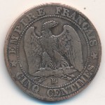 Франция, 5 сентим (1853–1857 г.)