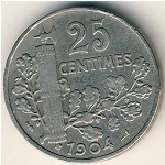 France, 25 centimes, 1904–1905
