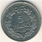 France, 5 francs, 1933–1939