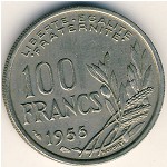 France, 100 francs, 1954–1958