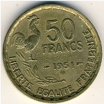 France, 50 francs, 1950–1954