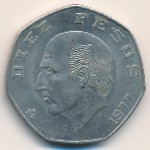 Mexico, 10 pesos, 1974–1977