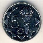 Намибия, 5 центов (1993–2015 г.)